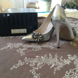 Victoria’s Secret Silver Stiletto High Heel Shoe